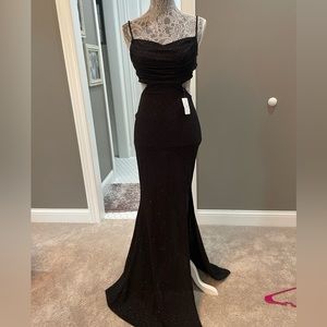 Windsor Sparkly Black Cutout Dress